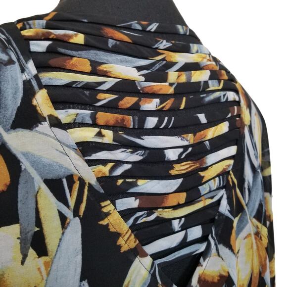 THALIA SODI Women's Blouse Cold Shoulders Multicolor Short Sleeve Size L/G - Picture 6 of 10